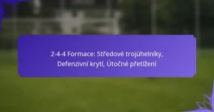2-4-4 Formace: Středová trojúhelníky, Defenzivní krytí, Útočné přetížení