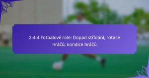 2-4-4 Fotbalové role: Dopad střídání, rotace hráčů, kondice hráčů
